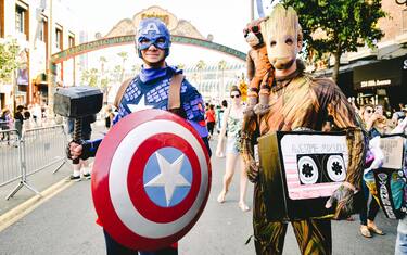 SAN DIEGO, CALIFORNIA - JULY 18: (EDITORS NOTE: Image has been edited using digital filters) Cosplayers attend the 2019 Comic-Con International  on July 18, 2019 in San Diego, California. (Photo by Matt Winkelmeyer/Getty Images)