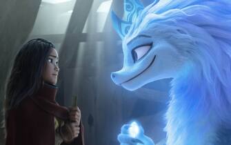 Raya seeks the help of the legendary dragon, Sisu. Seeing what’s become of Kumandra, Sisu commits to helping Raya fulfill her mission in reuniting the lands. Featuring Kelly Marie Tran as the voice of Raya and Awkwafina as the voice of Sisu, Walt Disney Animation Studios’ “Raya and the Last Dragon” will be in theaters and on Disney+ with Premier Access on March 5, 2021. © 2021 Disney. All Rights Reserved.