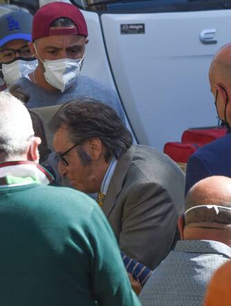 ROME, ITALY - MARCH 31, Lady Gaga, Adam Driver and Al Pacino are spotted on the set of" The house of Gucci" on March 31, 2021 in Rome, Italy. (Photo by MEGA/GC Images)