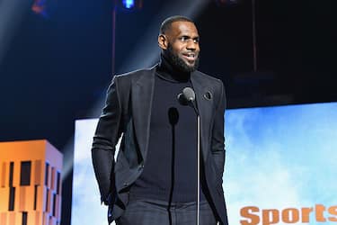 NEW YORK, NY - DECEMBER 12:  LeBron James speaks onstage during the Sports Illustrated Sportsperson of the Year Ceremony 2016 at Barclays Center of Brooklyn on December 12, 2016 in New York City.  (Photo by Slaven Vlasic/Getty Images for Sports Illustrated)