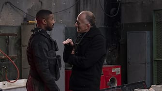 Michael B. Jordan with Director Stefano Sollima on the set of WITHOUT REMORSE Photo: Nadja Klier Â© 2020 Paramount Pictures