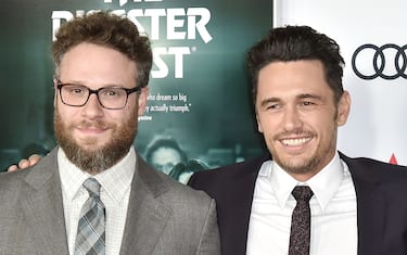 HOLLYWOOD, CA - NOVEMBER 12:  Seth Rogen and James Franco attend the AFI FEST 2017 Presented By Audi - Screening Of "The Disaster Artist" - Arrivals at TCL Chinese Theatre on November 12, 2017 in Hollywood, California.  (Photo by David Crotty/Patrick McMullan via Getty Images)