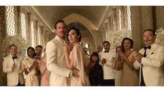 In director Kenneth Branagh’s mystery-thriller “Death on the Nile” based on the 1937 novel by Agatha Christie, Simon Doyle (ARMIE HAMMER) and Linnet Ridgeway (GAL GADOT) are a picture-perfect couple on a honeymoon voyage down the Nile River which is tragically cut short. Wedding guests aboard the glamorous river steamer in this daring tale about the emotional chaos and deadly consequences triggered by obsessive love include Belgian sleuth Hercule Poirot (KENNETH BRANAGH) and an all-star cast of suspects. Twentieth Century Studios’ “Death on the Nile” opens in U.S. theaters October 23, 2020. Photo by Rob Youngson. © 2020 Twentieth Century Fox Film Corporation. All Rights Reserved.