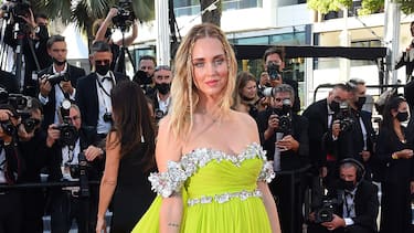 CANNES, FRANCE - JULY 08: Chiara Ferragni attends the "Stillwater" screening during the 74th annual Cannes Film Festival on July 08, 2021 in Cannes, France. (Photo by Stephane Cardinale - Corbis/Corbis via Getty Images)