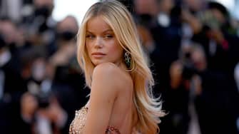 Norwegian model Frida Aasen poses as she arrives for the screening of the film "Stillwater" at the 74th edition of the Cannes Film Festival in Cannes, southern France, on July 8, 2021. (Photo by CHRISTOPHE SIMON / AFP) (Photo by CHRISTOPHE SIMON/AFP via Getty Images)