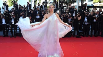 CANNES, FRANCE - JULY 08: Leonie Hanne attends the "Stillwater" screening during the 74th annual Cannes Film Festival on July 08, 2021 in Cannes, France. (Photo by Stephane Cardinale - Corbis/Corbis via Getty Images)