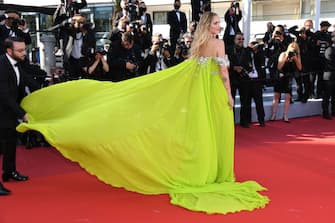 CANNES, FRANCE - JULY 08: Chiara Ferragni attends the "Stillwater" screening during the 74th annual Cannes Film Festival on July 08, 2021 in Cannes, France. (Photo by Lionel Hahn/Getty Images)
