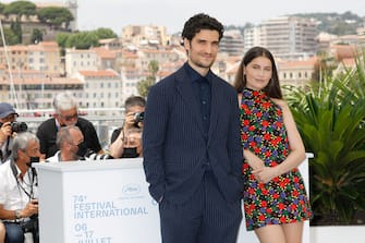 CANNES, FRANCE - JULY 12, 2021: Louis Garrel, Laetitia Casta attends the photocall for 'La Croisade' during the 74th Cannes Film Festival held at the Palais des Festivals in Cannes, France. (Photo credit should read P. Lehman/Barcroft Media via Getty Images)