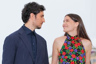 CANNES, FRANCE - JULY 12: Louis Garrel and Laetitia Casta attend the "La Croisade" photocall during the 74th annual Cannes Film Festival on July 12, 2021 in Cannes, France. (Photo by Stephane Cardinale - Corbis/Corbis via Getty Images)