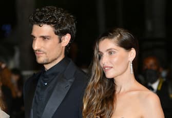 CANNES, FRANCE - JULY 12: (L-R) Louis Garrel and Laetitia Casta attend the "Bac Nord" screening during the 74th annual Cannes Film Festival on July 12, 2021 in Cannes, France. (Photo by Dominique Charriau/WireImage)