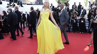 CANNES, FRANCE - JULY 14: Poppy Delevingne attends the "A Felesegam Tortenete/The Story Of My Wife" screening during the 74th annual Cannes Film Festival on July 14, 2021 in Cannes, France. (Photo by Vittorio Zunino Celotto/Getty Images for Kering)