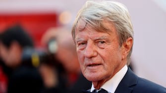 Former French minister Bernard Kouchner arrives for the screening of the film "A Felesegem Tortenete" (The Story Of My Wife) at the 74th edition of the Cannes Film Festival in Cannes, southern France, on July 14, 2021. (Photo by Valery HACHE / AFP) (Photo by VALERY HACHE/AFP via Getty Images)