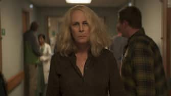 Laurie Strode (Jamie Lee Curtis) in Halloween Kills, directed by David Gordon Green