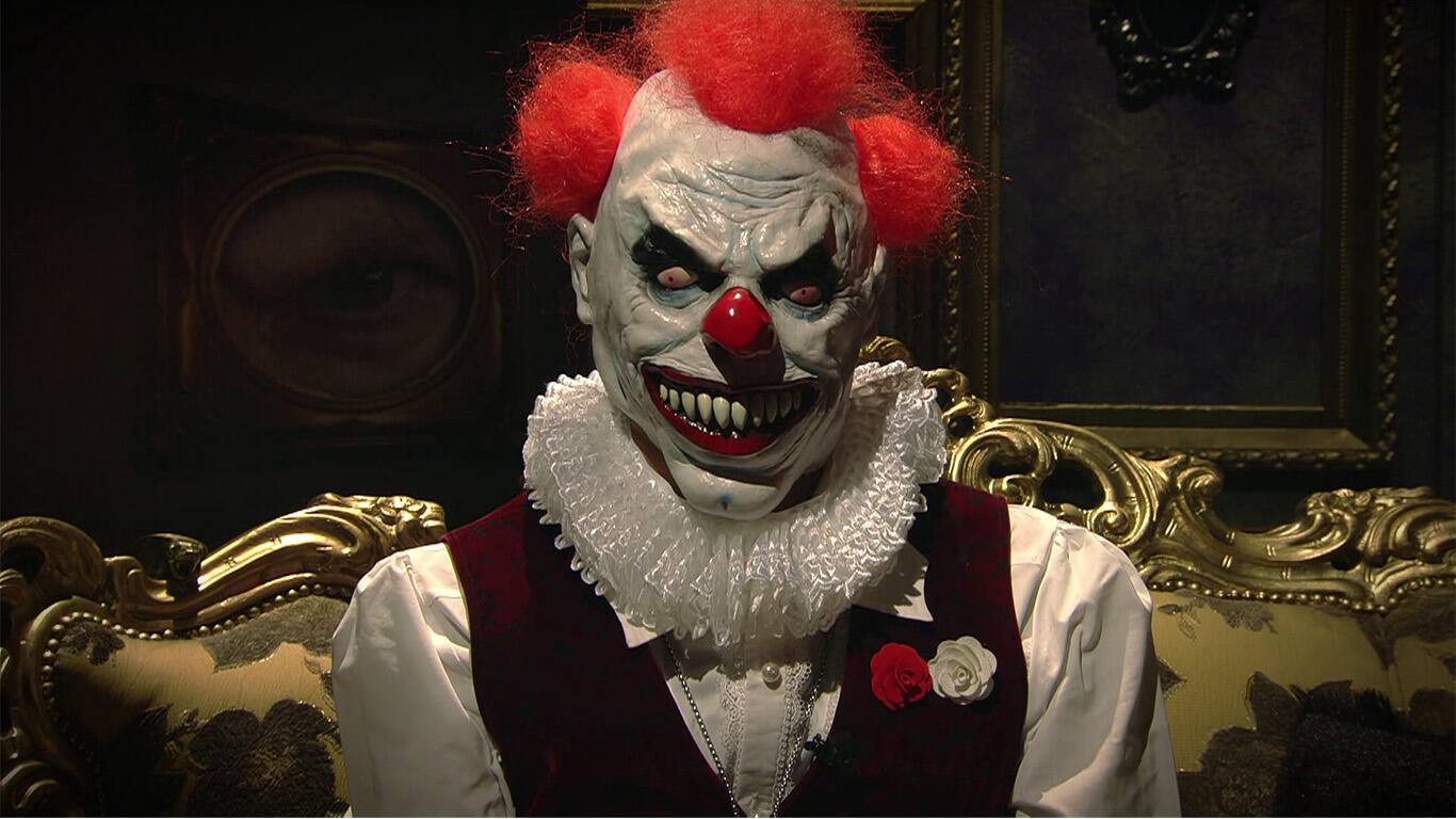 Mister Paura in versione clown malvagio