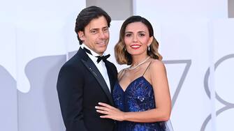 VENICE, ITALY - SEPTEMBER 11: Davide Devenuto and Patroness of the festival Serena Rossi attend the closing ceremony red carpet during the 78th Venice International Film Festival on September 11, 2021 in Venice, Italy. (Photo by Daniele Venturelli/WireImage)