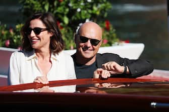 VENICE, ITALY - SEPTEMBER 01: Luisa Ranieri and Luca Zingaretti are seen arriving at the 78th Venice International Film Festival on September 01, 2021 in Venice, Italy. (Photo by Ernesto Ruscio/Getty Images)