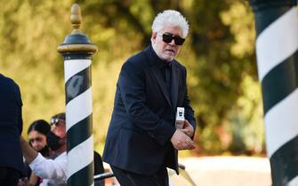 VENICE, ITALY - SEPTEMBER 01: Pedro Almodovar is seen arriving at the 78th Venice International Film Festival on September 01, 2021 in Venice, Italy. (Photo by Jacopo Raule/Getty Images)