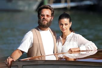 VENICE, ITALY - SEPTEMBER 02: Alessandro Borghi and Barbara Ronchi arrive at the 78th Venice International Film Festival on September 02, 2021 in Venice, Italy. (Photo by Marc Piasecki/Getty Images)