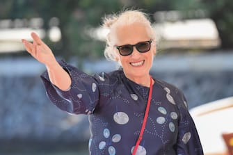 VENICE, ITALY - SEPTEMBER 02: Jane Campion is seen arriving at the 78th Venice International Film Festival on September 02, 2021 in Venice, Italy. (Photo by Stephane Cardinale - Corbis/Corbis via Getty Images)