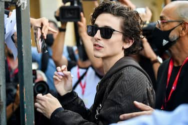 VENICE, ITALY - SEPTEMBER 03: TimothÃ©e Chalamet is seen arriving at the 78th Venice International Film Festival on September 03, 2021 in Venice, Italy. (Photo by Jacopo Raule/Getty Images)