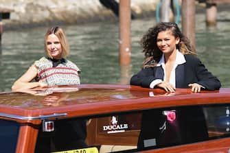 VENICE, ITALY - SEPTEMBER 03: Rebecca Ferguson and Zendaya are seen arriving at the 78th Venice International Film Festival on September 03, 2021 in Venice, Italy. (Photo by Daniele Venturelli/WireImage)