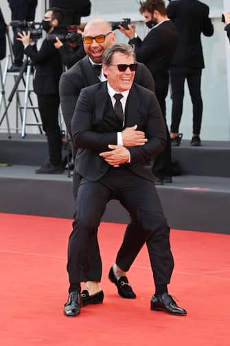 VENICE, ITALY - SEPTEMBER 03: Dave Bautista and Josh Brolin attend the red carpet of the movie "Dune" during the 78th Venice International Film Festival on September 03, 2021 in Venice, Italy. (Photo by Daniele Venturelli/WireImage)