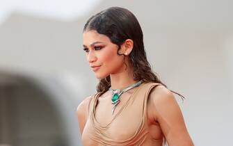 VENICE, ITALY - SEPTEMBER 03: Zendaya attends the red carpet of the movie "Dune" during the 78th Venice International Film Festival on September 03, 2021 in Venice, Italy. (Photo by Vittorio Zunino Celotto/Getty Images)