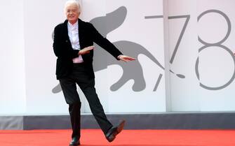 British music legend Jimmy Page, founder of hard rock band Led Zeppelin, arrives for the premiere of 'Becoming Led Zeppelin' during the 78th Venice Film Festival in Venice, Italy, 04 September 2021. The movie is presented out of competition at the festival running from 01 to 11 September 2021.   ANSA/ETTORE FERRARI
 