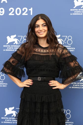 VENICE, ITALY - SEPTEMBER 05: Director Mounia Akl attends the photocall of "Costa Brava" during the 78th Venice International Film Festival on September 05, 2021 in Venice, Italy. (Photo by Vittorio Zunino Celotto/Getty Images)