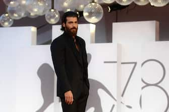 Turkish actor Can Yaman arrives within the Filming Italy Award Delegation - Red Carpet on September 5, 2021 during the 78th Venice Film Festival at Venice Lido. (Photo by Filippo MONTEFORTE / AFP) (Photo by FILIPPO MONTEFORTE/AFP via Getty Images)