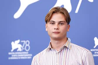 VENICE, ITALY - SEPTEMBER 06: Giulio Pranno attends the photocall of "La Scuola Cattolica" during the 78th Venice International Film Festival on September 06, 2021 in Venice, Italy. (Photo by John Phillips/Getty Images)