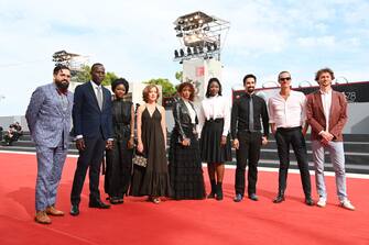 VENICE, ITALY - SEPTEMBER 07: Cast of the movie "Mon pÃ¨re, le diable" attend the red carpet of the movie "Vidblysk" during the 78th Venice International Film Festival on September 07, 2021 in Venice, Italy. (Photo by Pascal Le Segretain/Getty Images for Lexus)