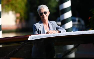 VENICE, ITALY - SEPTEMBER 08: Jamie Lee Curtis arrives at the 78th Venice International Film Festival on September 08, 2021 in Venice, Italy. (Photo by Jacopo Raule/Getty Images)