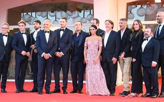 The cast arrive for the premiere of 'Freaks Out' during the 78th annual Venice International Film Festival, Venice, Italy, 08 September 2021. The movie is presented in the Official competition 'Venezia 78' at the festival running from 01 to 11 September.  ANSA/CLAUDIO ONORATI






 