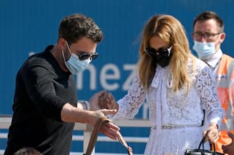 VENICE, ITALY - SEPTEMBER 09: Ben Affleck and Jennifer Lopez  arrive at the 78th Venice International Film Festival on September 09, 2021 in Venice, Italy. (Photo by Pascal Le Segretain/Getty Images)