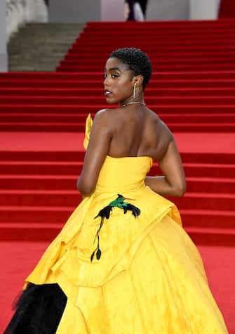 LONDON, ENGLAND - SEPTEMBER 28:  Lashana Lynch attends the "No Time To Die" World Premiere at Royal Albert Hall on September 28, 2021 in London, England. (Photo by Gareth Cattermole/Getty Images)