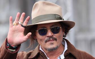1235448118 SAN SEBASTIAN, SPAIN - SEPTEMBER 23: Johnny Depp is seen at Maria Cristina Hotel during 69th San Sebastian International Film Festival on September 23, 2021 in San Sebastian, Spain. (Photo by JB Lacroix/WireImage)