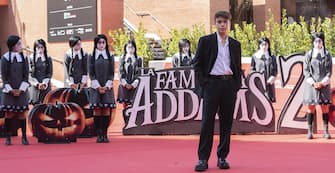 Italian actor Luciano Spinelli arrives for the screening of 'La famiglia Addams 2' at the 16th annual Rome International Film Festival, in Rome, Italy, 16 October 2021. The film festival runs from 14 to 24 October. ANSA/ETTORE FERRARI 