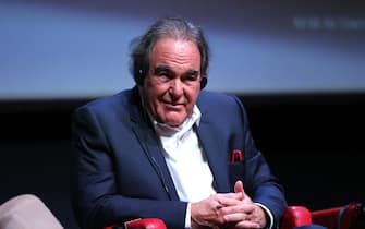 ROME, ITALY - OCTOBER 20: Oliver Stone attends the press conference of the movie "JFK - Destiny Betrayed" & "Qazaq. History Of The Golden Man" during the 16th Rome Film Fest 2021 on October 20, 2021 in Rome, Italy. (Photo by Elisabetta Villa/Getty Images for RFF)