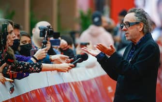 American director, Tim Burton, on the  red carpet at the 16th annual Rome International Film Festival, in Rome, Italy, 23 October 2021. The Festa del Cinema di Roma runs from 14 to 24 October.  ANSA/FABIO FRUSTACI