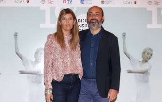 ROME, ITALY - OCTOBER 01: Fabia Bettini and Gianluca Giannelli attend the press conference of "Alice Nella Città" 2021 Festival at Auditorium on October 01, 2021 in Rome, Italy. (Photo by Elisabetta A. Villa/Getty Images)