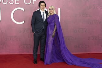 LONDON, UNITED KINGDOM - November 09:  
Adam Driver and Lady Gaga attend the UK film premiere of House Of Gucci in London, United Kingdom on November, 09, 2021. (Photo by Stringer/Anadolu Agency via Getty Images)