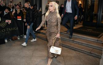 Milano, Lady Gaga leaves Palazzo Parigi Hotel