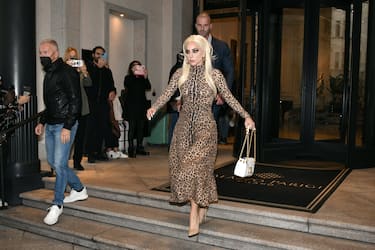 Milano, Lady Gaga leaves Palazzo Parigi Hotel