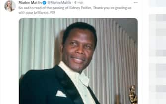 Tributes to Sidney Poitier on social media