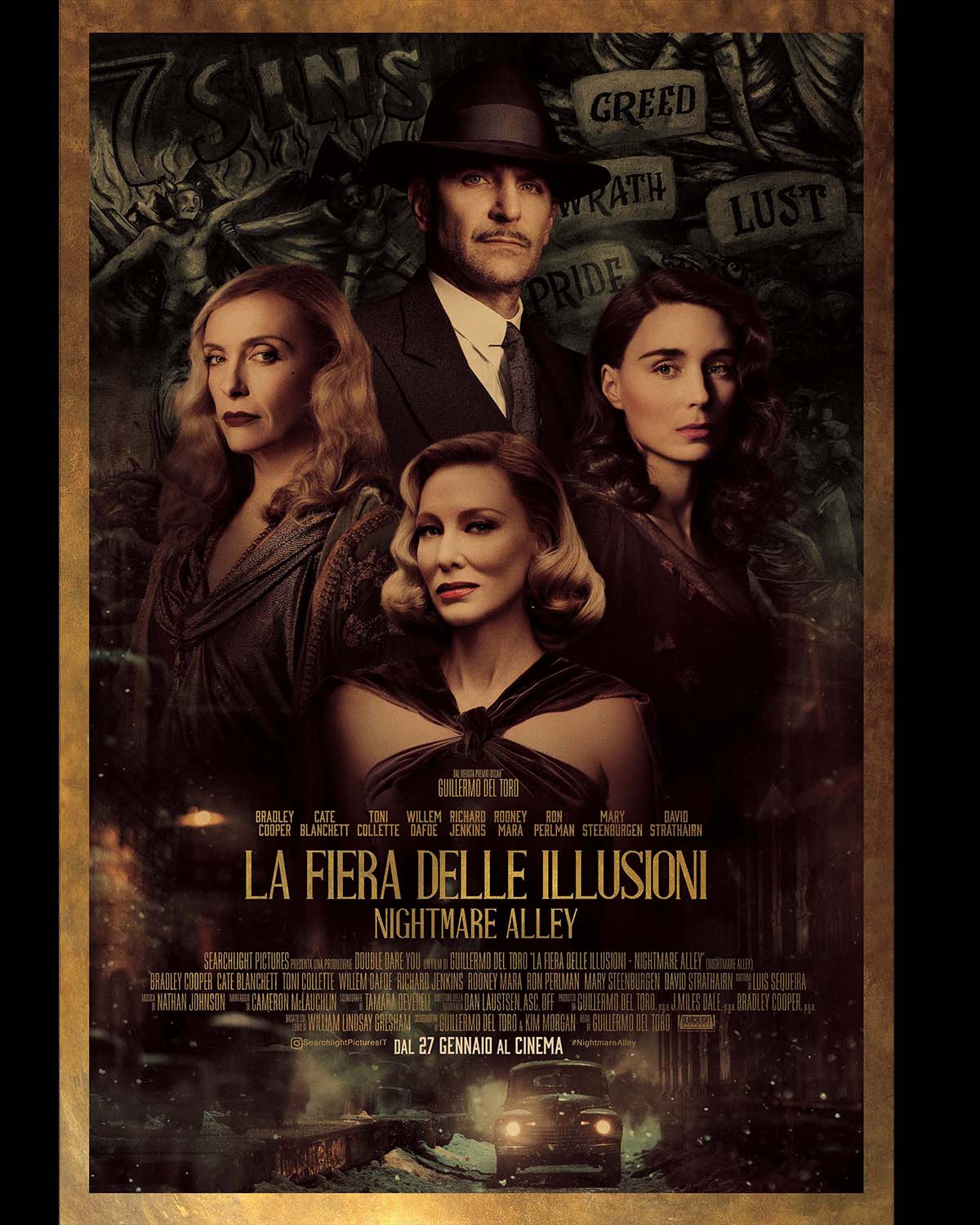 La fiera delle Illusioni - Nightmare Alley, il poster italiano del film