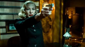 USA. Cate Blanchett in the (C)Searchlight Pictures new film: Nightmare Alley (2021). 
Plot: An ambitious carny with a talent for manipulating people with a few well-chosen words hooks up with a female psychiatrist who is even more dangerous than he is. Directed by Guillermo del Toro.
Ref: LMK110-J7712-211221
Supplied by LMKMEDIA. Editorial Only.
Landmark Media is not the copyright owner of these Film or TV stills but provides a service only for recognised Media outlets. pictures@lmkmedia.com