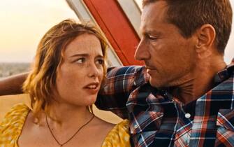 USA. Suzanna Son and Simon Rex in a scene from the (C)A24  new film : Red Rocket (2021).
Plot: Mikey Saber is a washed-up porn star who returns to his small Texas hometown, not that anyone really wants him back.
Ref: LMK110-J7786-140122
Supplied by LMKMEDIA. Editorial Only.
Landmark Media is not the copyright owner of these Film or TV stills but provides a service only for recognised Media outlets. pictures@lmkmedia.com