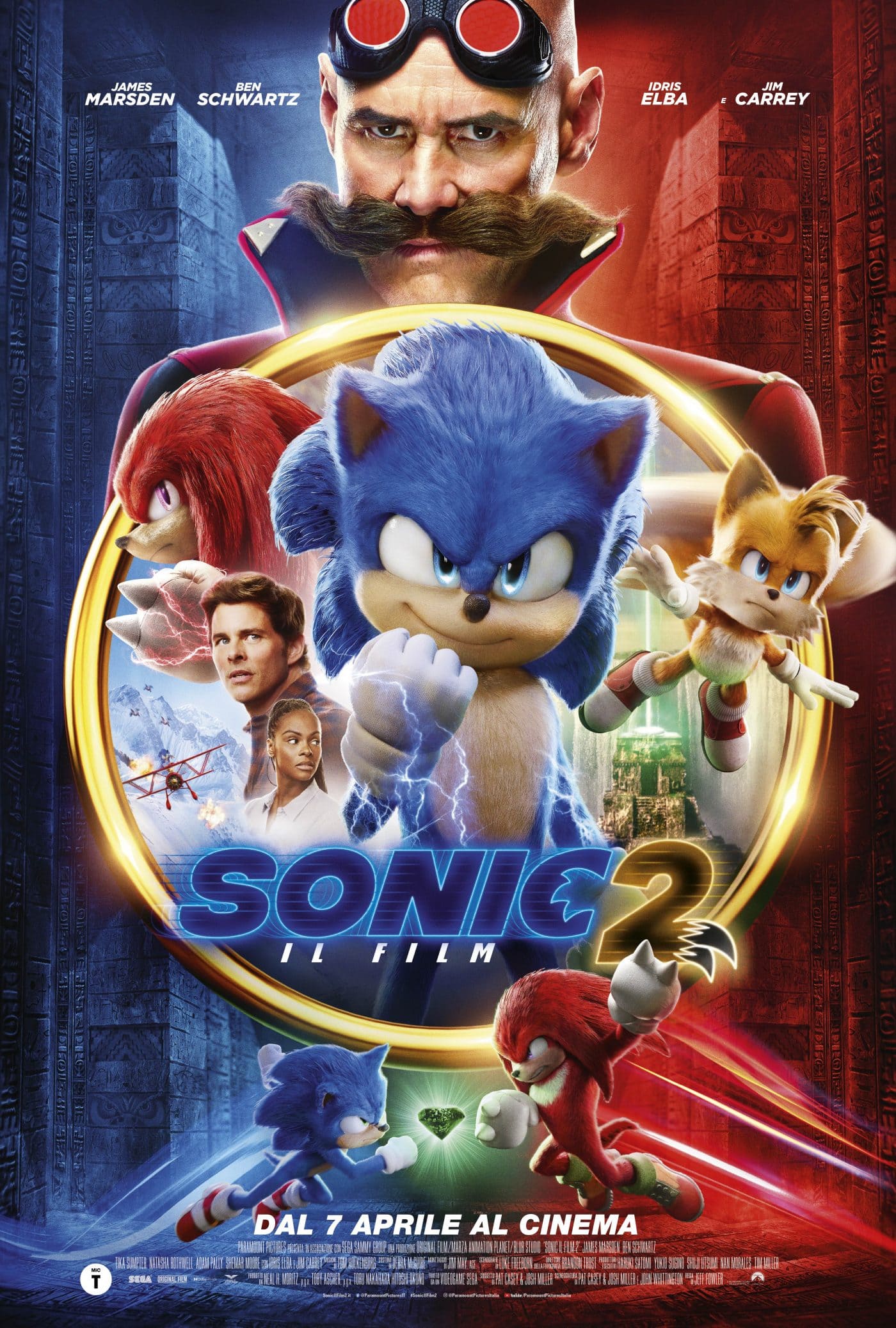 Sonic 2, il nuovo poster del film con tutti i personaggi