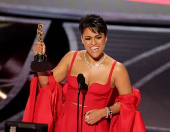 HOLLYWOOD, CALIFORNIA - MARCH 27: Ariana DeBose accepts the Actress in a Supporting Role award for â  West Side Storyâ   onstage during the 94th Annual Academy Awards at Dolby Theatre on March 27, 2022 in Hollywood, California. (Photo by Neilson Barnard/Getty Images)